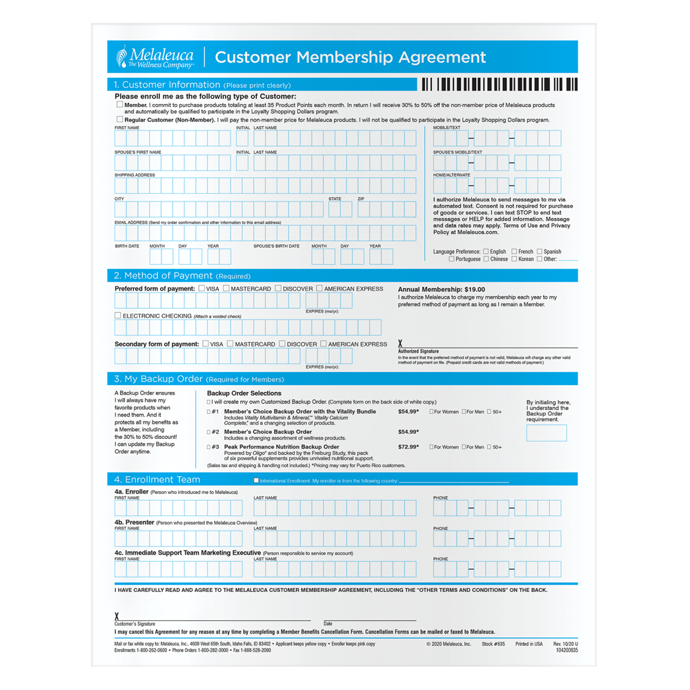 Customer Membership AgreementCustomer Membership Agreement